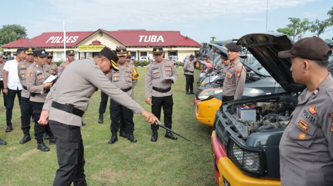 
					Polres Tulang Bawang Gelar Apel Pengecekan Alsus dan Almatsus Jelang Pilkada Serentak 2024, AKBP James Paparkan Tujuannya