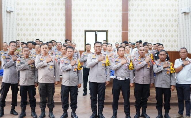 
					Pesan Kapolres Tulang Bawang Saat Memimpin Latihan Pra Operasi Zebra Krakatau 2024