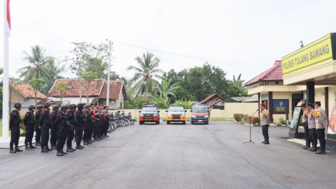 
					Polres Tulang Bawang Gelar Patroli Skala Besar Pasca Pungut Suara, Ini Tujuannya