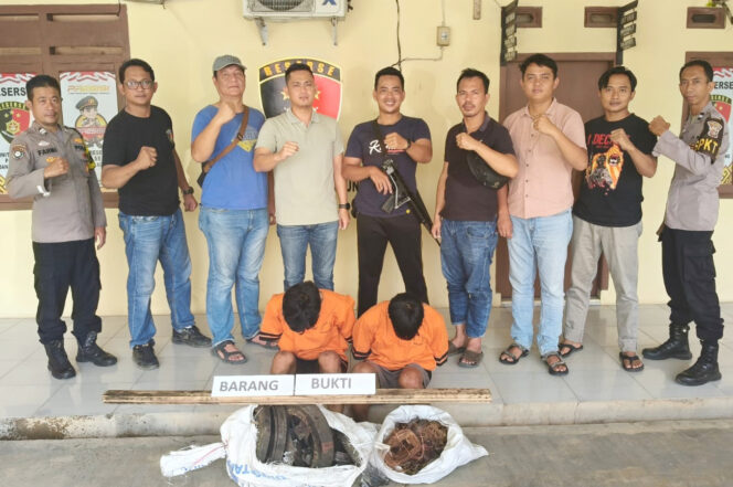 
					Dalam Waktu 3 Jam, Dua Pelaku Curat Dinamo Listrik Dibekuk Polsek Banjar Agung