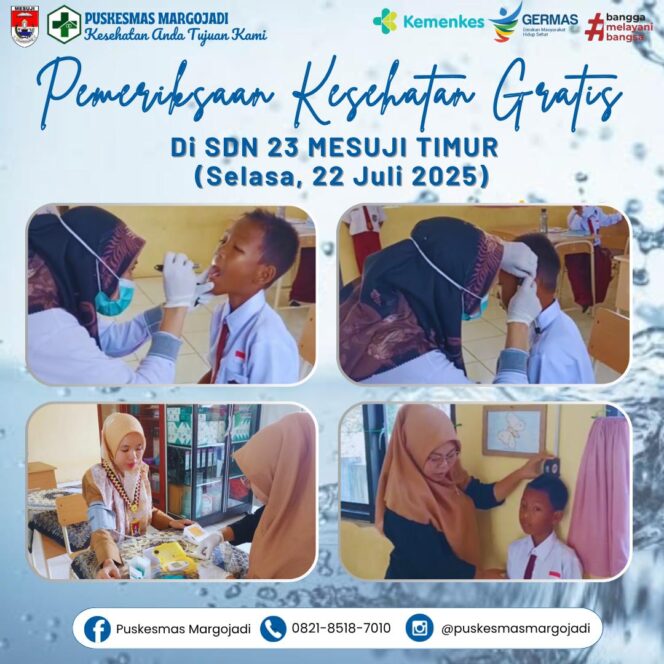 
					Puskesmas Margojadi Luncurkan Program CKG Masuk Sekolah untuk Mewujudkan Generasi Sehat