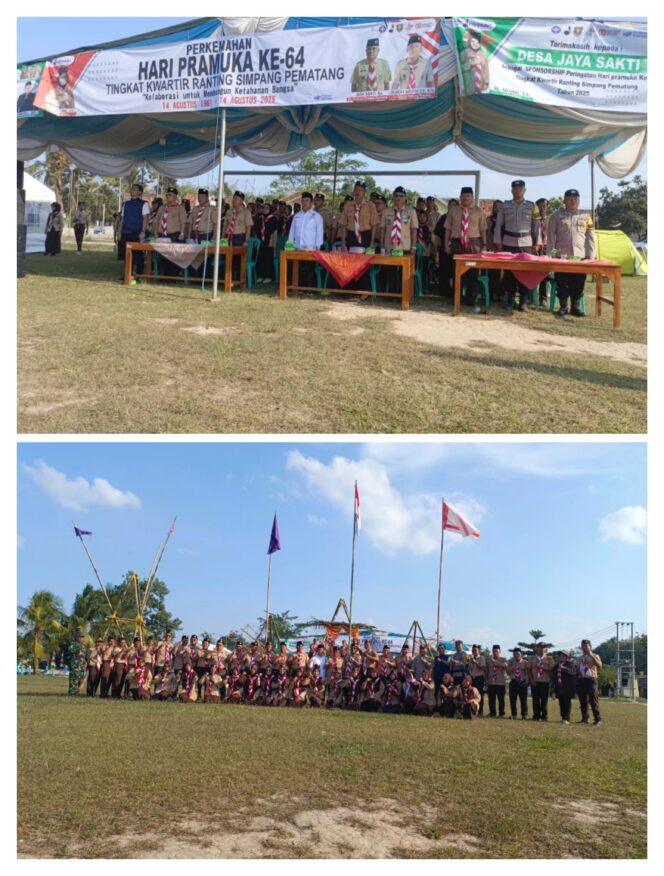 
					Perkemahan Tingkat Kwartir Ranting Simpang Pematang Ke-64 Digelar di Bumi Perkemahan Jaya Sakti.