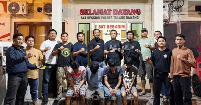 
					Polisi Bekuk Empat Pelaku Curanmor Yang Beraksi di Halaman Belakang Rumah Kakam di Menggala Timur
