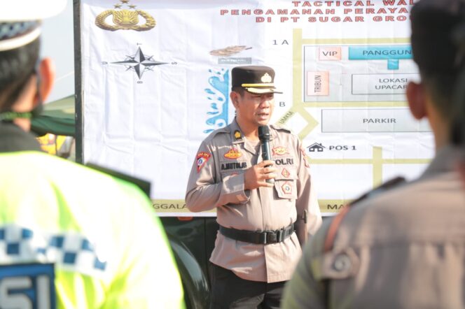 
					Polres Tulang Bawang Kerahkan Ratusan Personel Amankan Perayaan HUT RI ke-80 di PT SGC