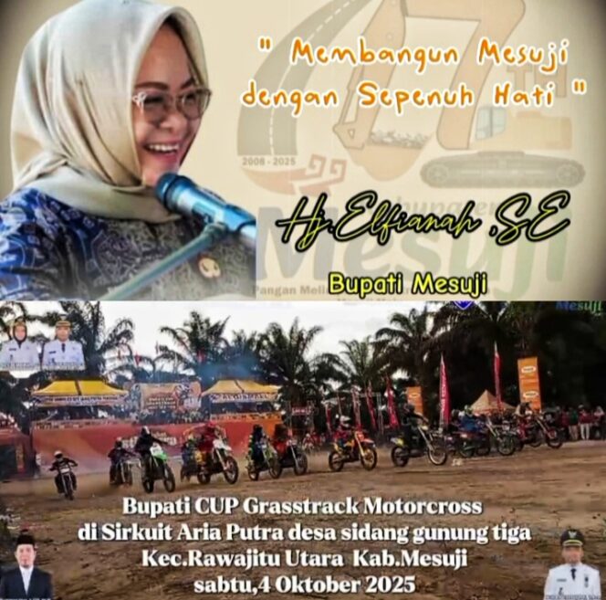 
					Bupati Mesuji Cup Grasstrack dan Motocross, Ajang Positif untuk Generasi Muda Mesuji